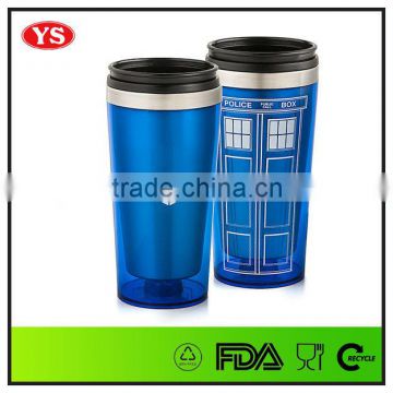 Eco-friendly 450 ml hot coffee travel mug with 1 color logo bpa free