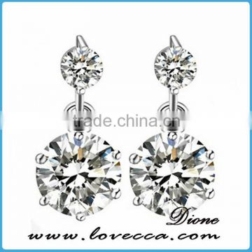 Special women fashion style antique silver zircon hoop earrings jewelry