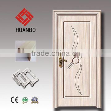 Wholesale pvc coated wood economic wooden strong room door for toilet