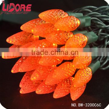 LIDORE High Quality Outdoor Orange Light C6 Waterproof Strawberry Lights
