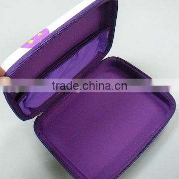 GC--Popular purple mutispandex lining cosmetics EVA Storage Hard bag
