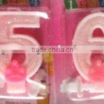 Wholesale Pink Number 1 Glitter Candle, available in 1 2 3 4 5 6 7 8 9 0 Kids Birthday Partyware Party Supplies