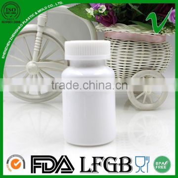 wholesale high quality disposable white plastic pill bottle with screw cap