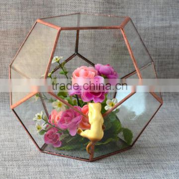 Attractive indoor decor glass flower vase clear glass terrarium globe