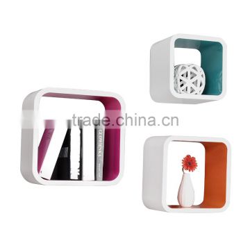 Modern new design wall-mounted floating wall display shelf with suction cup