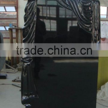 Wholesale China Shanxi Black Granite Monument with crossing carving