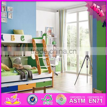 2016 wholesale fashion children wooden full size bunk beds W08H032