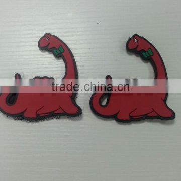high quality custom 3d soft pvc patch with hook back