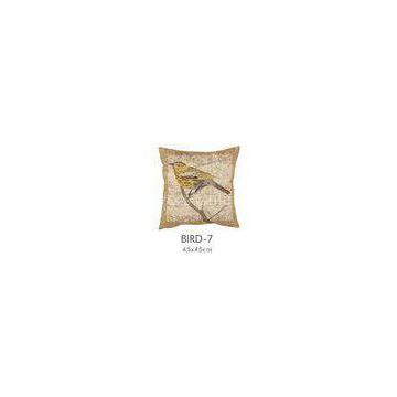 Bird Embroidery Print Decorative Pillow Cover Soft 100 Polyester Pillow 45x45 cm