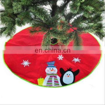 100cm thick woven red Christmas snowman tree skirt