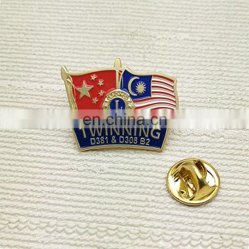 custom cheap american flag lapel pin badge