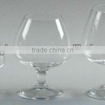 Clear crystal brandy wine glass