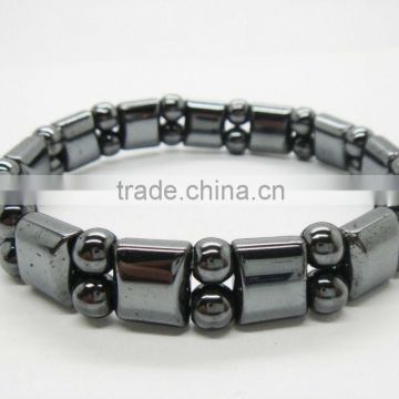 Fashion 2013 magnetic hematite spacer bracelet 7.25'