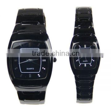 Black color lady fashion watches
