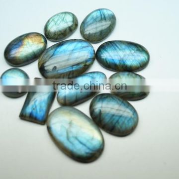 Labradorite cabochon with blue flashy top grade stones