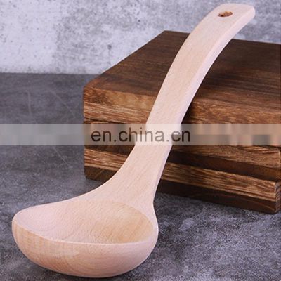 Cheap Natural Bamboo Spoon Spatula Utensils Set Kitchen Bamboo Soup Spoon