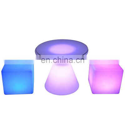 tub party glow led bar furniture cube chair cocktail table patio chair light up outdoor furniture