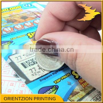 Quality Scratch Off Tickets, Mobile Scratch Card, Serial Number Printing