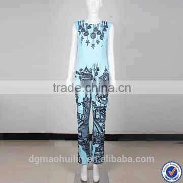 china supplier wholesale oem service jumpsuits for women 2016 with placement print                        
                                                                                Supplier's Choice