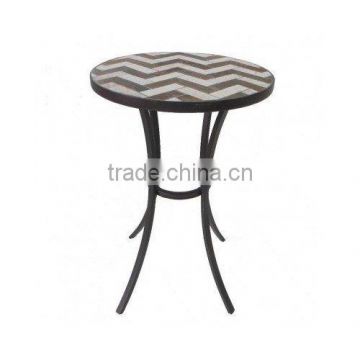 Outdoor patio mosaic coffee bar table garden furniture bistro set