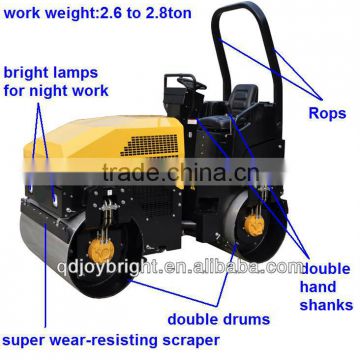 mini compactor mini road roller,double drum JYL61C,2.6-2.8ton