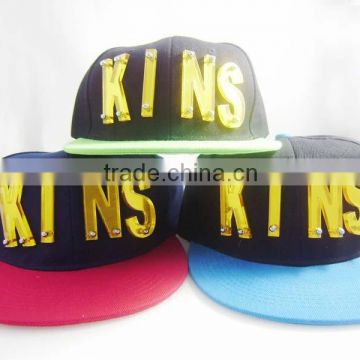 New Hip Hop Acrylic letter kins adjustable Baseball Snapback Caps Hats Unisex Hot