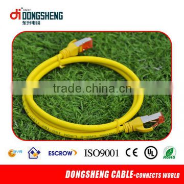 2014 yellow color jacket utp cat5e strand 26awg patch cord cable