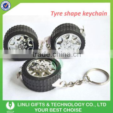 Advertising gift car tyre tracks keychain