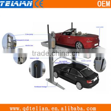 CE two post simple smart vertical parking lift