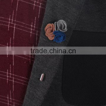 cotton flower lapel pins for men, business suit flower pin for men, metal pins for male