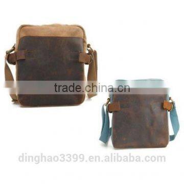 China supplier cheap bag men leather shoulder bag stylish canvas messenger bag