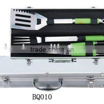 Set of 3pcs BBQ tools with Aluminium