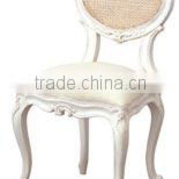 Chateau Bedroom Chair Rattan White Distressed