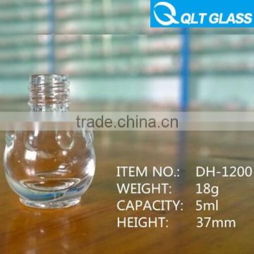 2015 wholesale 5ml glass nail polish bottle glass bottles