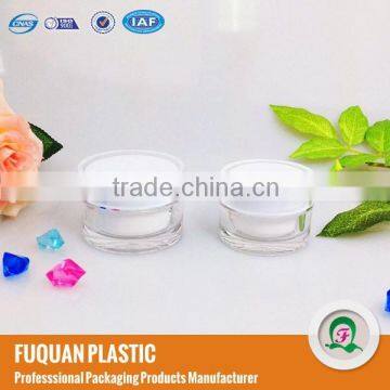 Transparent acrylic eye gel container with lid