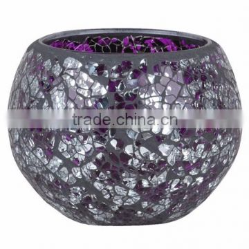 Multicolor glass mosaic crafts candle holder