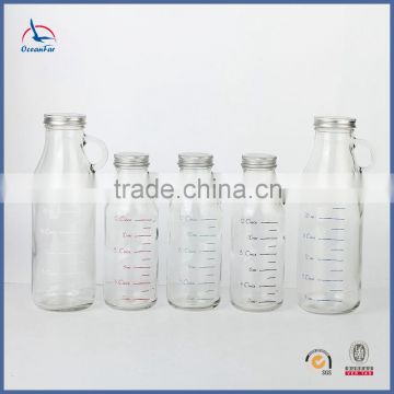 Wholesale Market Glass Milk Bottle Decal Drinking Glass Bottle