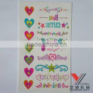 Customized children temporary tattoo sticker , cartoon sticker for kids