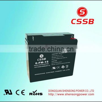 12v15ah sealed lead acid battery