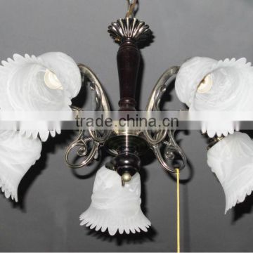 indoor chandelier lamp with white shade china supplier