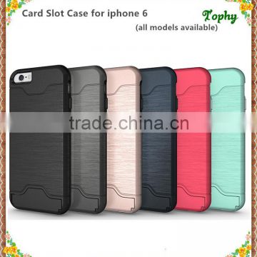 High quality shockproof and drop resistance wallet cover case for iphone 6/6plus
