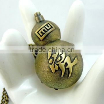 free shipping!!! cartoon dried calabash pendant pocket watch @ mixed Antique Bronze Mechanical Locket Watch pocket