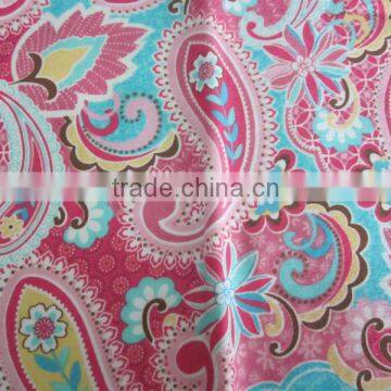 printed flannel 100% cotton fabric