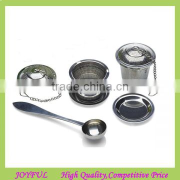 Stainless steel tea infuser with drip tray and scoop, Tea strainer, Tea steeper