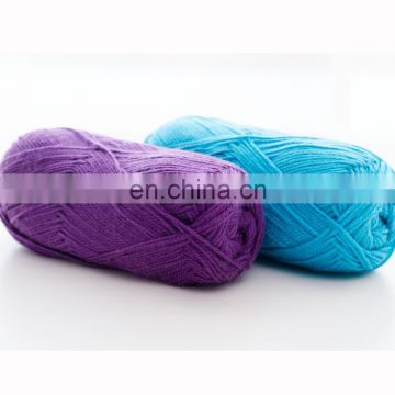 Very soft 100% acrylic crochet solid dyed yarn ball for diy toys