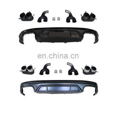 New arrival auto parts For Audi Q5 Upgrade to SQ5 diffuser with exhaust pipe 2018+
