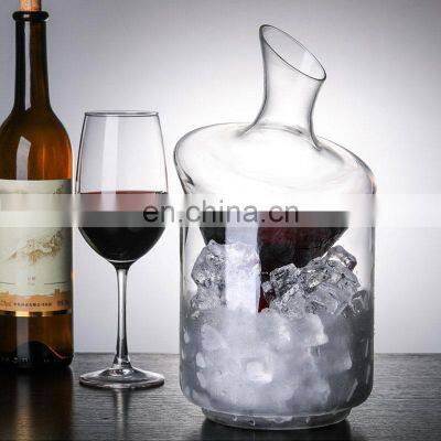 New Design Gifts Restaurant Chiller Custom Luxury Set Pyramid Eco Crystal Wine Decanter Glass