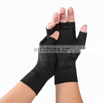 Copper Infused Compression Therapy Reducing Swelling  Fingerless  Pain Relief Arthritis Gloves