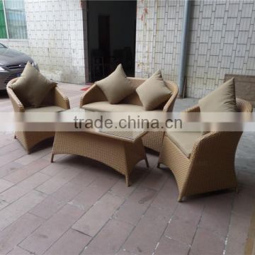 Modern style outdoor wicker patio furniture cube set arm sofa set price rattan SGS tested