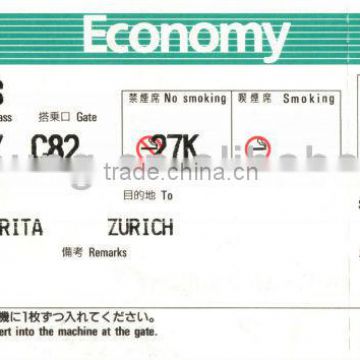 airline boarding pass check and luggage tag